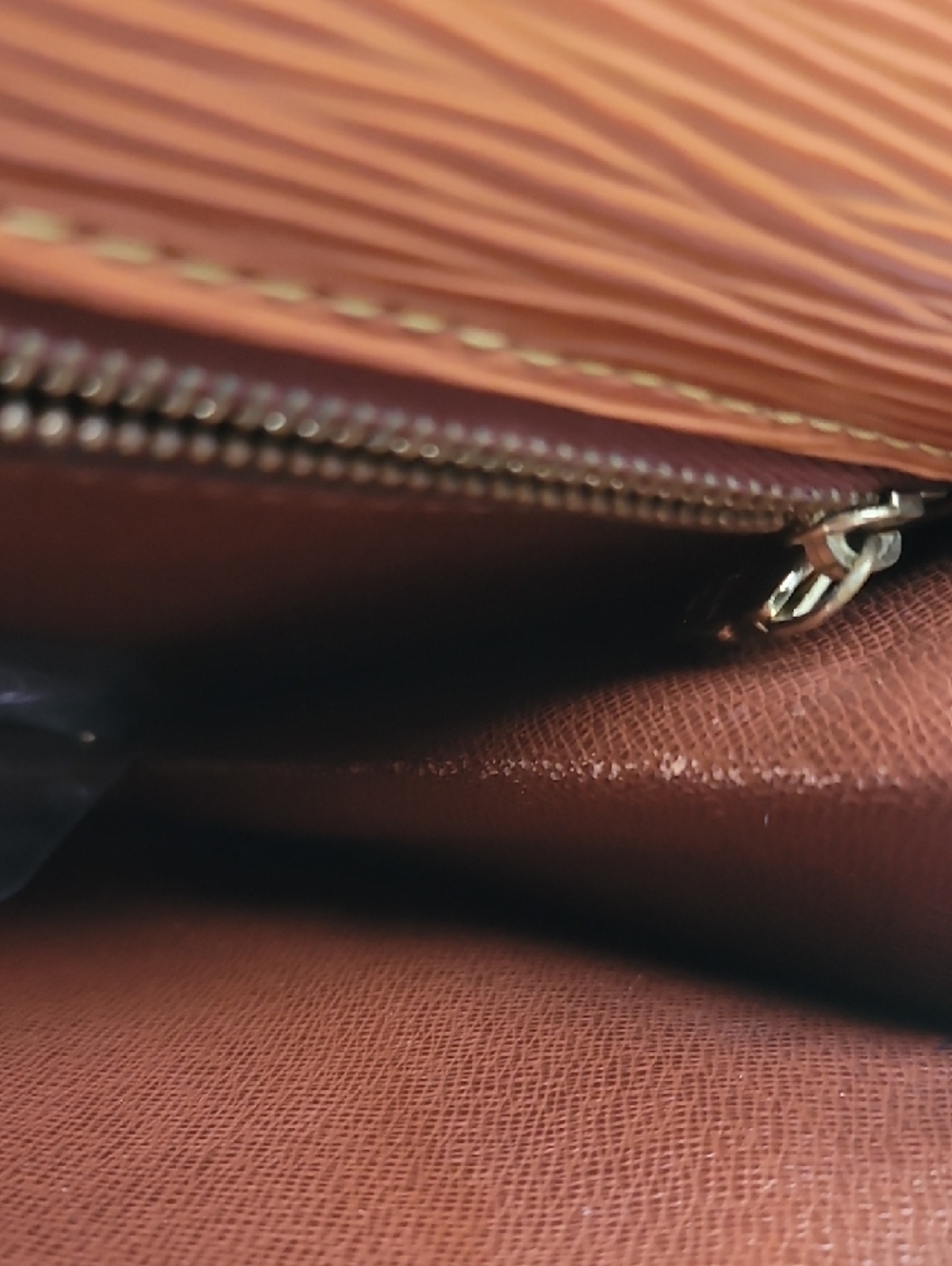 Louis Vuitton Sellier Dragonne Clutch Handbag Epi Leather Sienna Brown - Picture 13 of 16